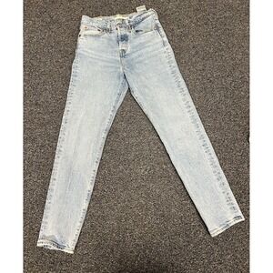 Levis Premium Wedgie Fit Jeans Womens 25 High Rise Light wash blue jeans red tab